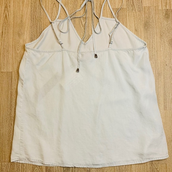 NAKED ZEBRA Chambray Halter Tank - Picture 8 of 9
